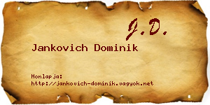 Jankovich Dominik névjegykártya